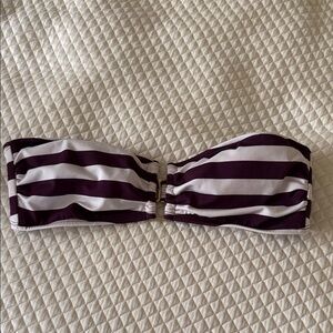 Target Purple and White Bandeau Bikini Top